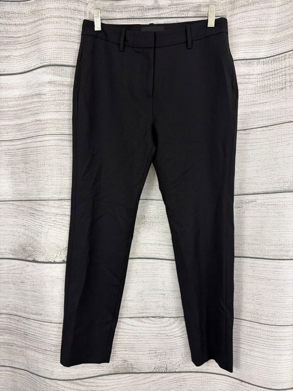 Nili Lotan Black Lino Skinny Cropped Pants Size 0